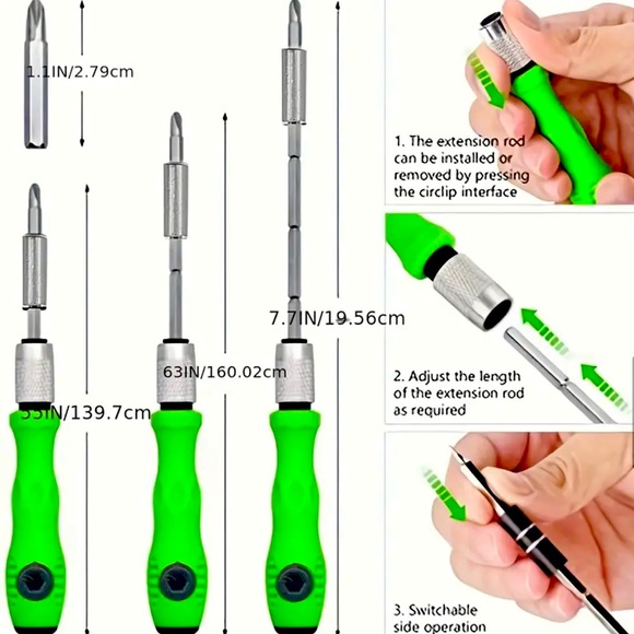 New - 32 In 1 Precise Screwdriver Set Mini Magnetic Bits Kit- Compact and Portab - Picture 4 of 5